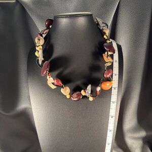 Chico's Earthy Tones Beaded Necklace